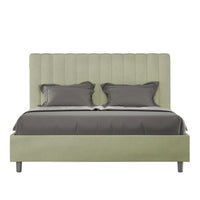 Letto Matrimoniale 160x210 cm con Rete e Contenitore Agueda Tè verde