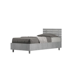 Letto Singolo 80x200 cm Senza Rete Testata Dritta Ankel Grigio