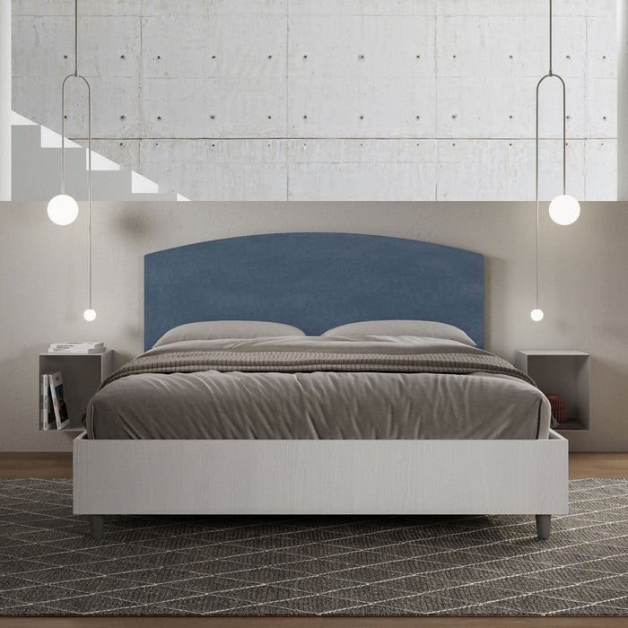 Letto Matrimoniale 160x200 cm con Rete Antilia Blu