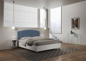 Letto Matrimoniale 160x200 cm con Rete Antilia Blu