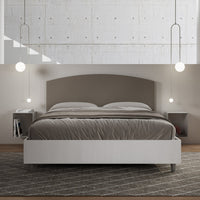 Letto Matrimoniale 160x190 cm con Rete Antilia Cappuccino