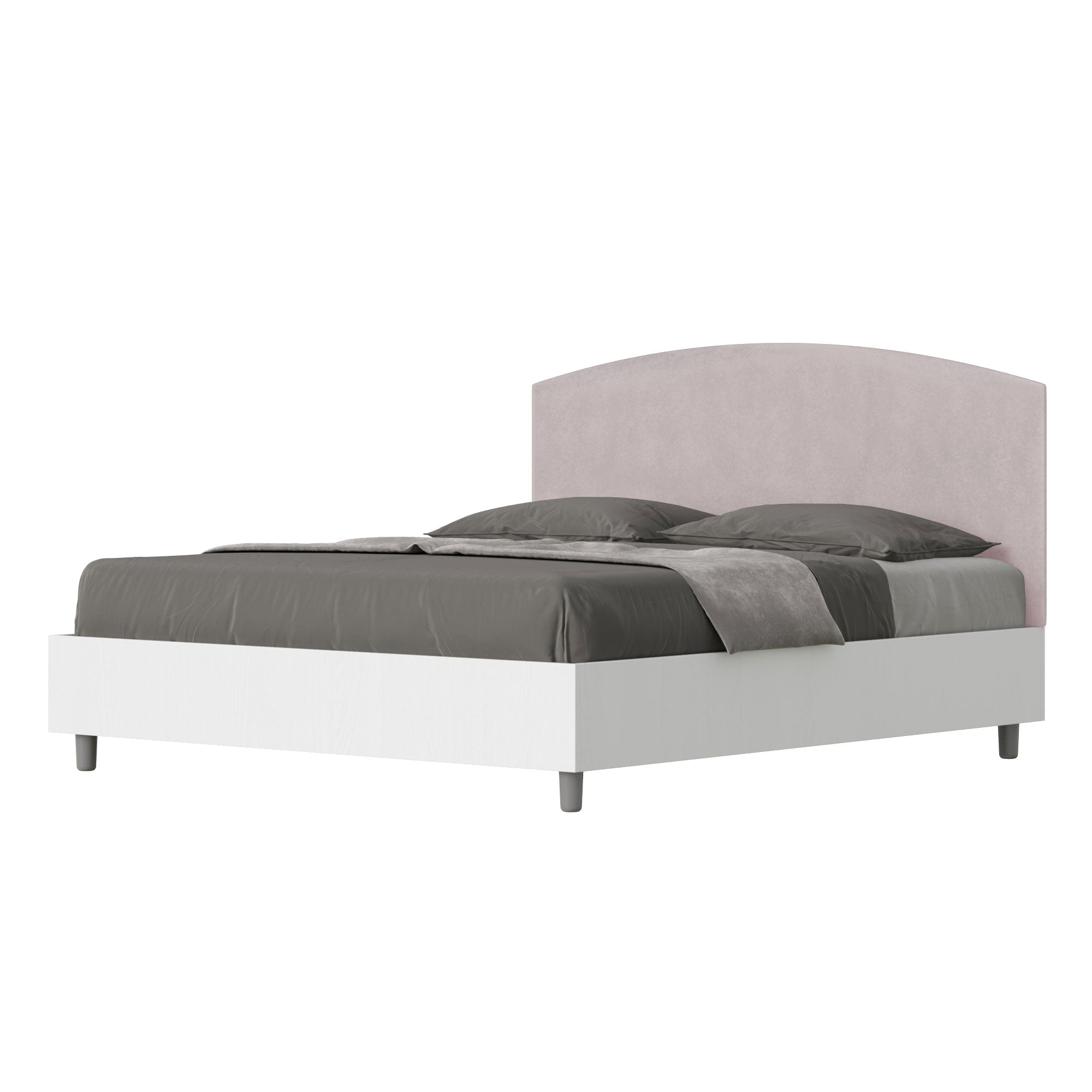 Letto Matrimoniale 160x190 cm con Rete e Contenitore Antilia Glicine