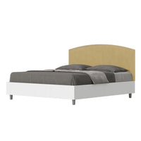 Letto Matrimoniale 160x200 cm con Rete Antilia Ocra