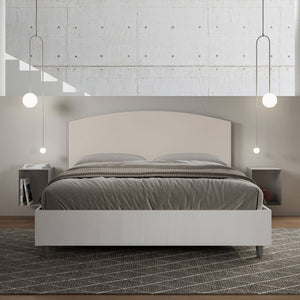 Letto Matrimoniale 160x190 cm con Rete Antilia Tortora