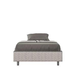 Letto 1 Piazza e Mezzo Sommier 120x210 cm con Rete e Contenitore Azelia Aragona 1 Bianco