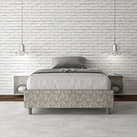 Letto 1 Piazza e Mezzo Sommier 120x190 cm Senza Rete Azelia Era 02 Grigio