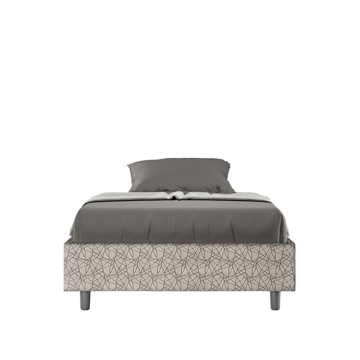 Letto 1 Piazza e Mezzo Sommier 120x210 cm con Rete Azelia Era 02 Grigio