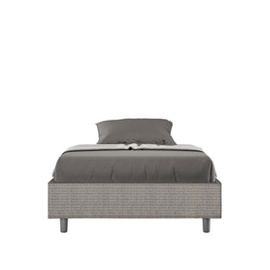 Letto 1 Piazza e Mezzo Sommier 120x210 cm con Rete Azelia Labirinto 02 Grigio