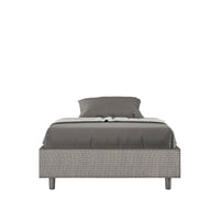 Letto 1 Piazza e Mezzo Sommier 120x190 cm con Rete e Contenitore Azelia Labirinto 02 Grigio