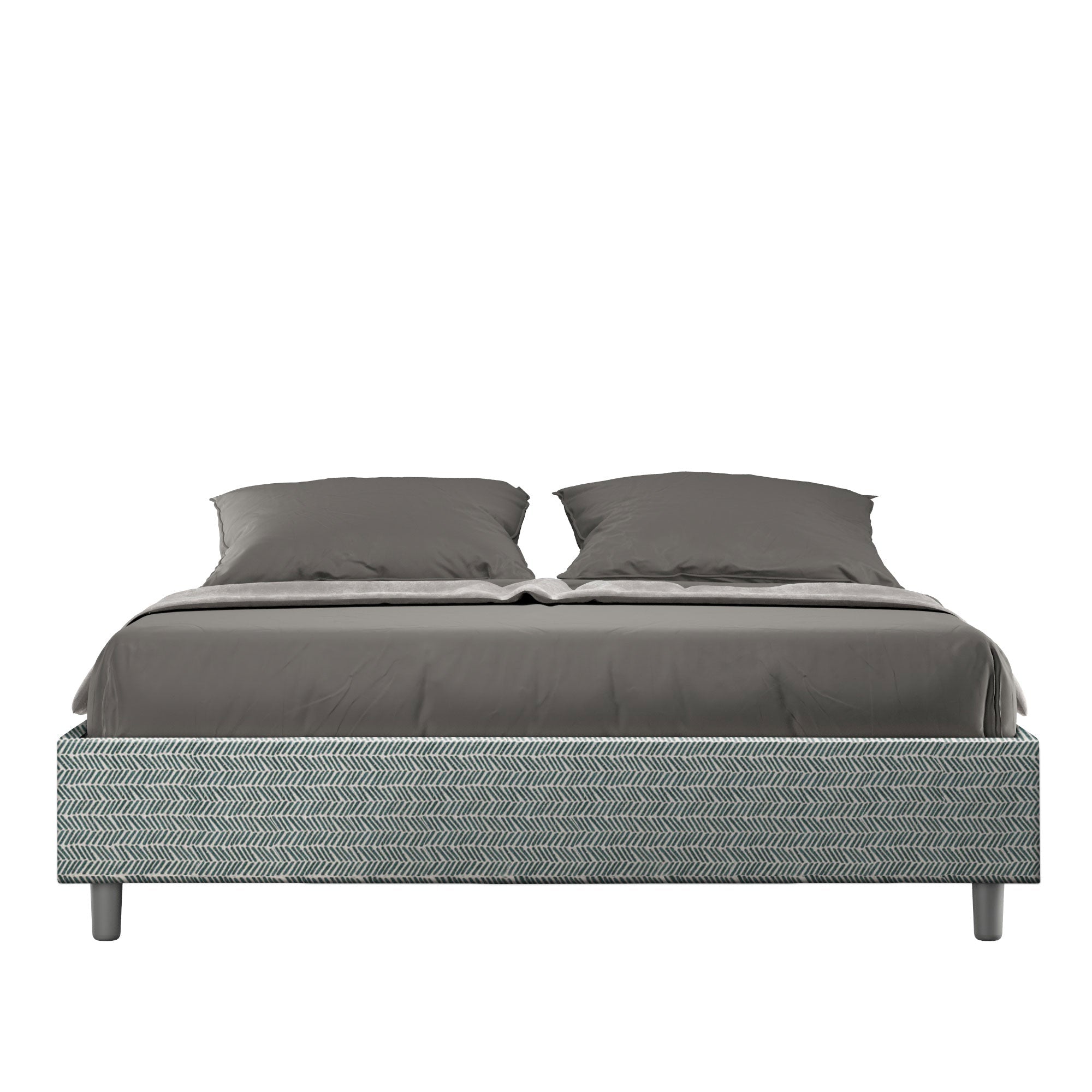 Letto Matrimoniale Sommier 160x190 cm Senza Rete Azelia Aragona 7 Azzurro