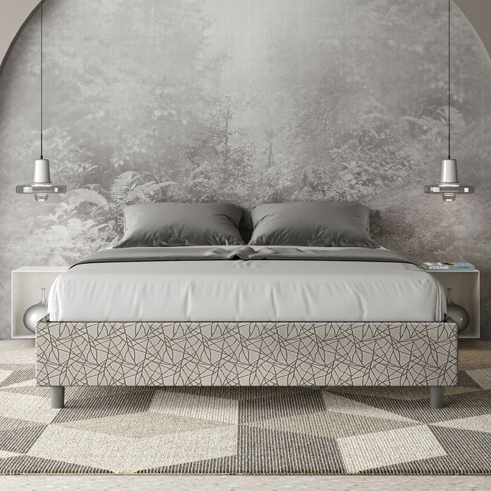 Letto Matrimoniale Sommier 160x210 cm con Rete Azelia Era 02 Grigio