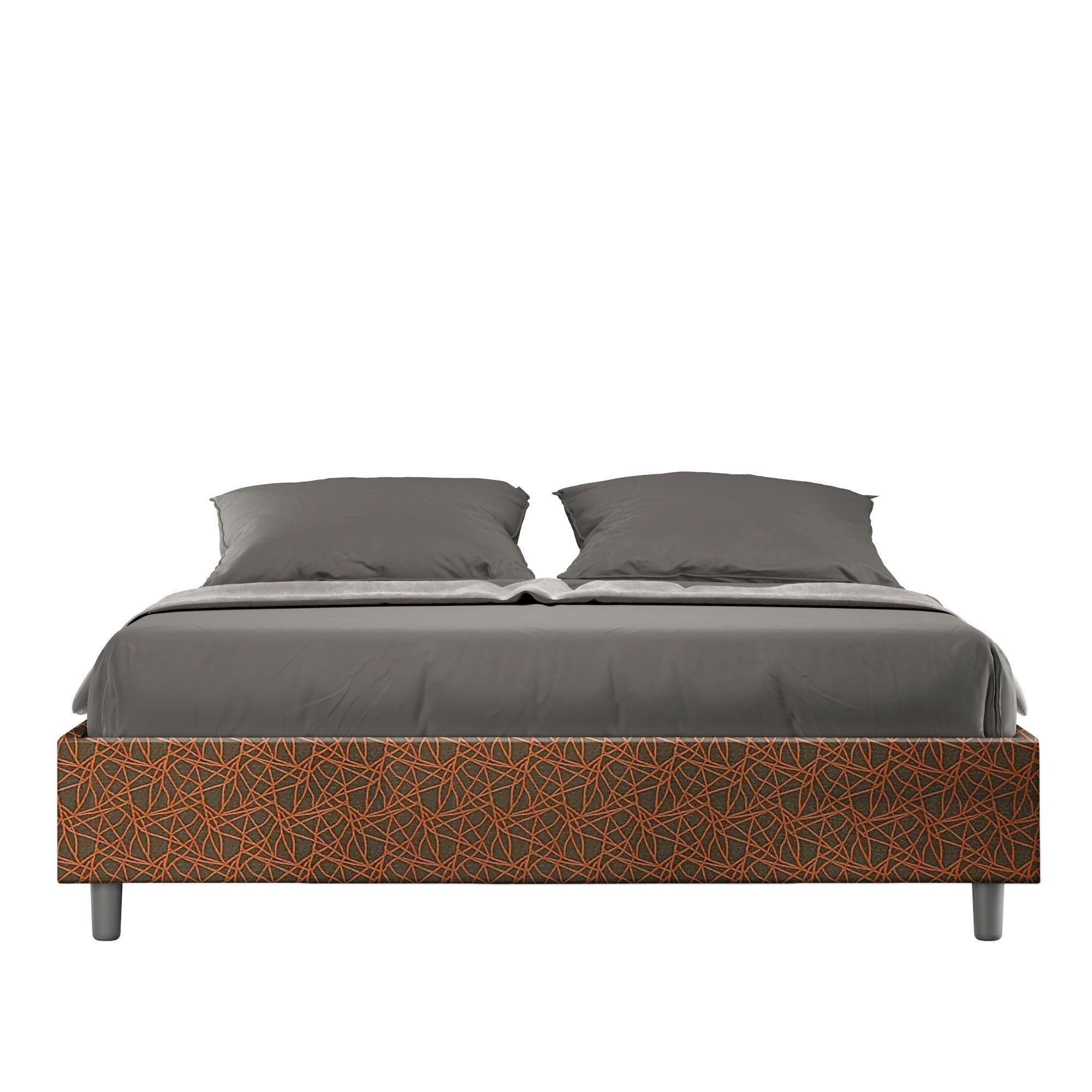 Letto Matrimoniale Sommier 160x190 cm Senza Rete Azelia Era 04 Arancione