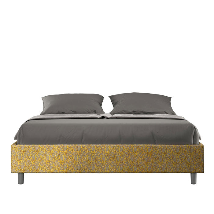 Letto Matrimoniale Sommier 160x190 cm con Rete Azelia Era 06 Giallo