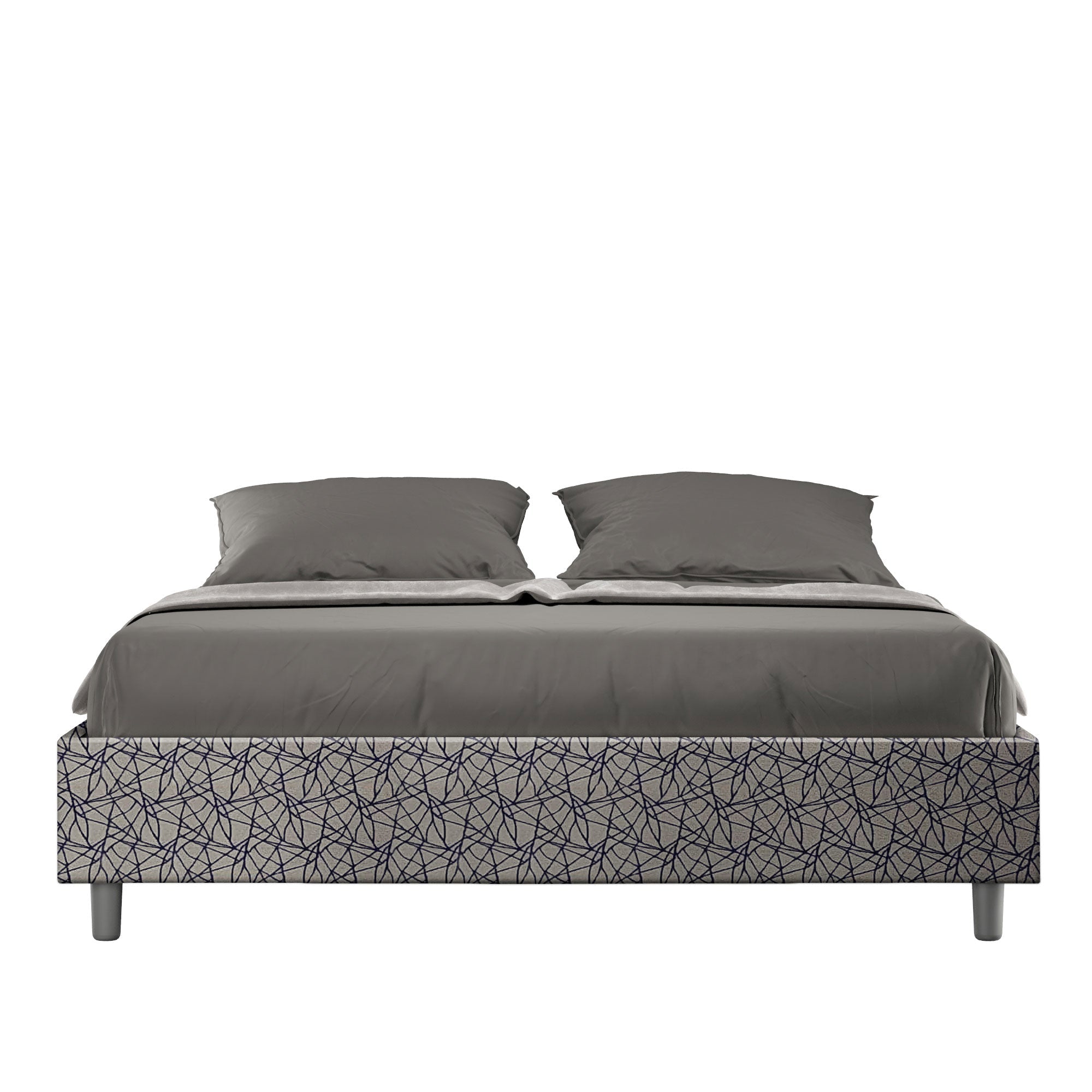 Letto Matrimoniale Sommier 160x200 cm con Rete Azelia Era 09 Blu