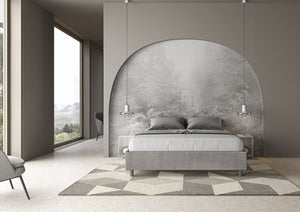 Letto Matrimoniale Sommier 160x200 cm con Rete e Contenitore Azelia Labirinto 02 Grigio