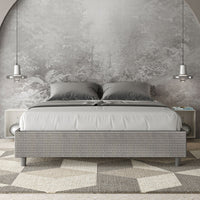 Letto Matrimoniale Sommier 160x200 cm con Rete e Contenitore Azelia Labirinto 02 Grigio