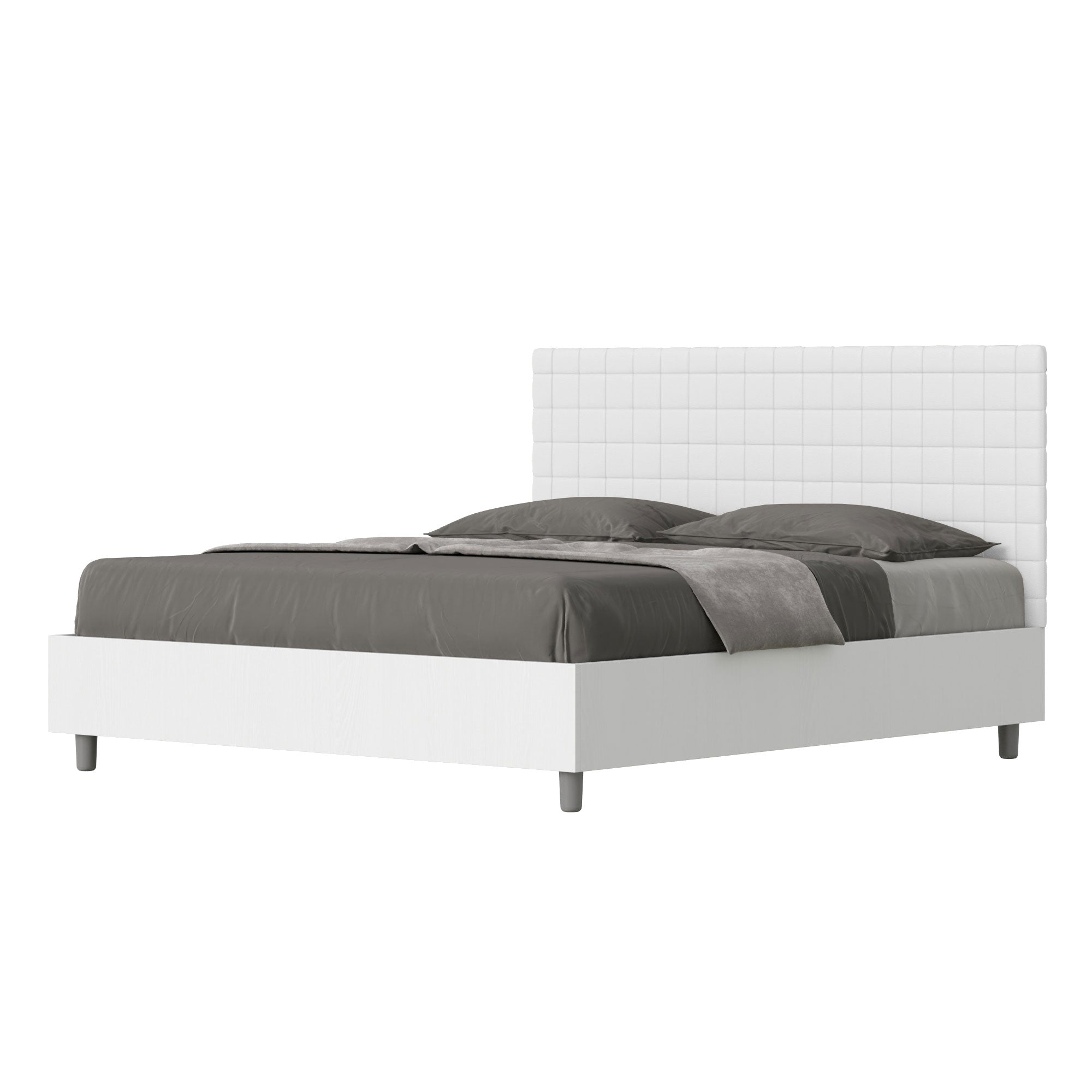 Letto Matrimoniale 160x190 cm Senza Rete Burmy Bianco