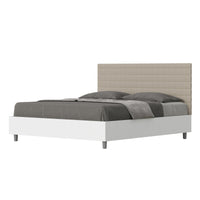 Letto Matrimoniale 160x200 cm con Rete Burmy Tortora