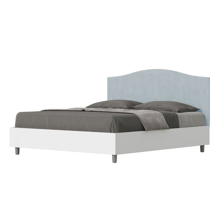 Letto Matrimoniale 160x190 cm con Rete Grace Azzurro