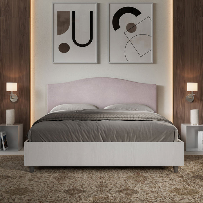 Letto Matrimoniale 160x200 cm con Rete Grace Glicine