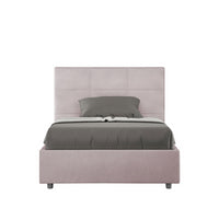 Letto imbottito 1 piazza e mezza 120x190 cm Mika - Senza rete,Glicine,Microfibra