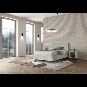 Letto imbottito 1 piazza e mezza 120x190 cm tessuto Aragona Adele - Bianco,Contenitore