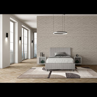 Letto imbottito 1 piazza e mezza 120x190 cm tessuto Aragona Adele - Bianco,Contenitore