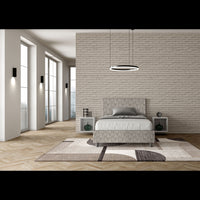 Letto imbottito 1 piazza e mezza 120x200 cm tessuto Era Adele - Senza rete,Grigio