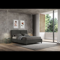 Letto imbottito Matrimoniale 160x190 cm Mados - Senza rete,Microfibra,Grigio