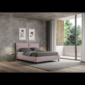 Letto imbottito Matrimoniale 160x190 cm Sleeper - Contenitore,Glicine,Microfibra