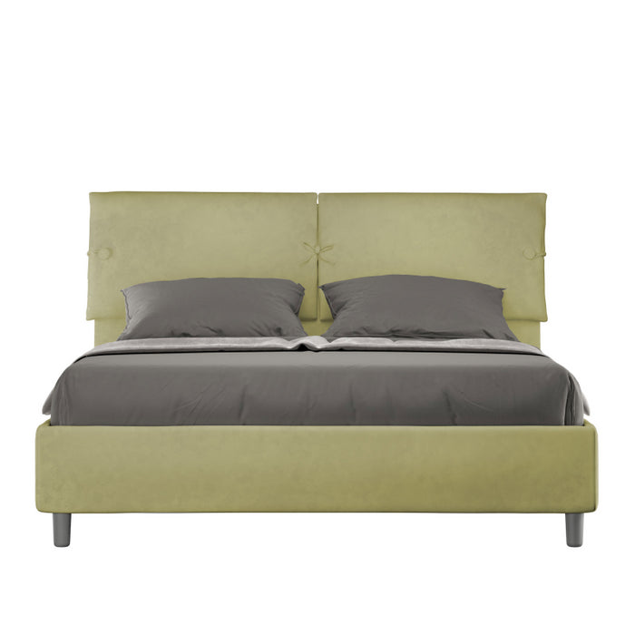 Letto imbottito Matrimoniale 160x190 cm Sleeper - Con rete,Microfibra,Tè verde