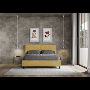 Letto imbottito Matrimoniale 160x190 cm Sleeper - Senza rete,Microfibra,Ocra