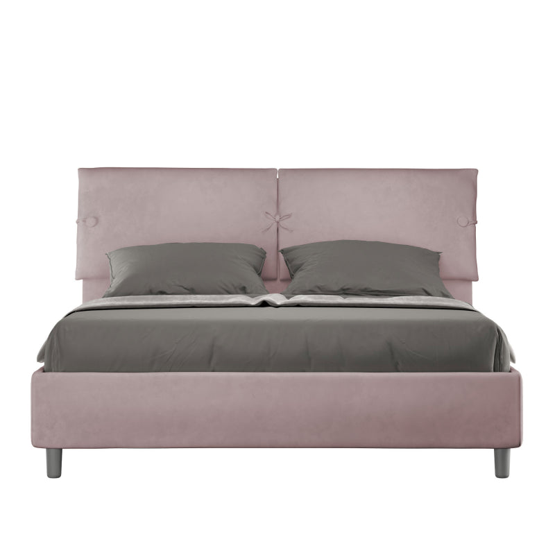 Letto imbottito Matrimoniale 160x190 cm Sleeper - Con rete,Glicine,Microfibra