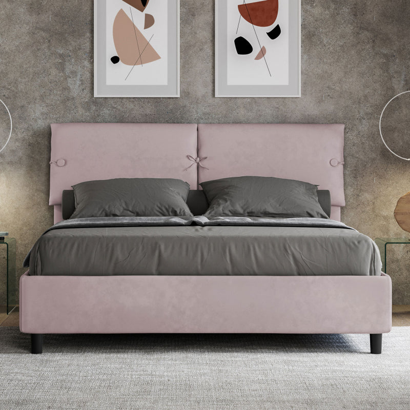 Letto imbottito Matrimoniale 160x190 cm Sleeper - Contenitore,Glicine,Microfibra