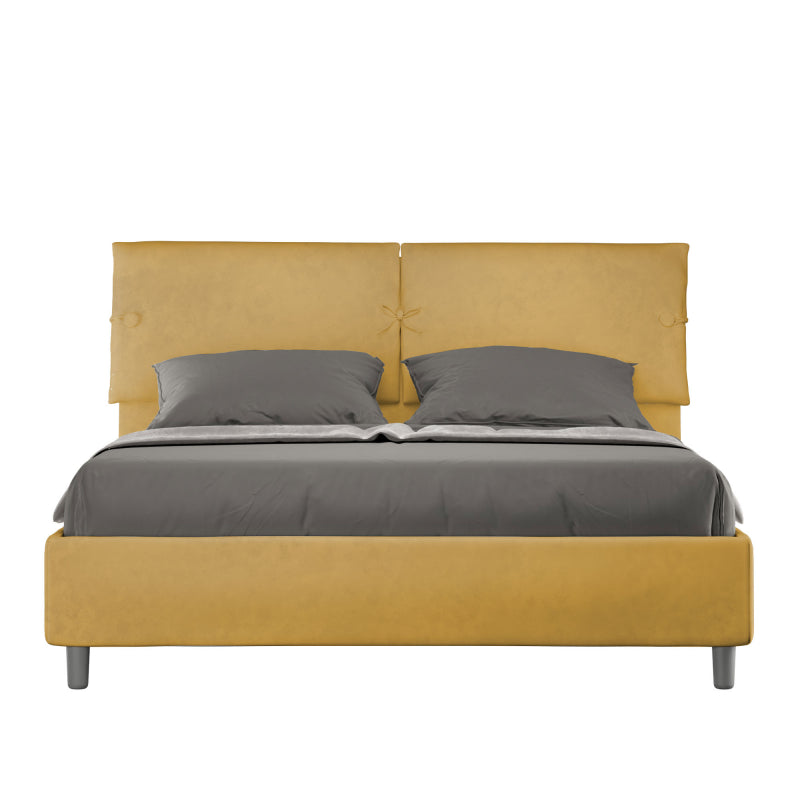 Letto imbottito Matrimoniale 160x190 cm Sleeper - Senza rete,Microfibra,Ocra