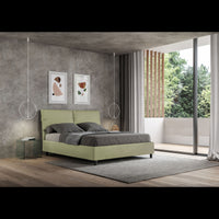 Letto imbottito Matrimoniale 160x190 cm Sleeper - Con rete,Microfibra,Tè verde