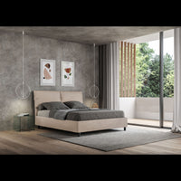 Letto imbottito Matrimoniale 160x190 cm Sleeper - Senza rete,Microfibra,Sabbia