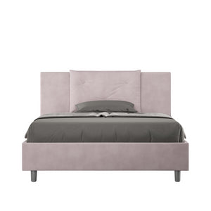 Letto imbottito Matrimoniale francese 140x190 cm Appia - Senza rete,Glicine,Microfibra