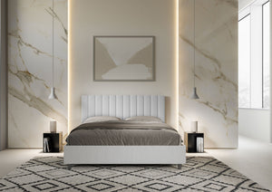 Letto Matrimoniale 160x190 cm Senza Rete Kaia Bianco