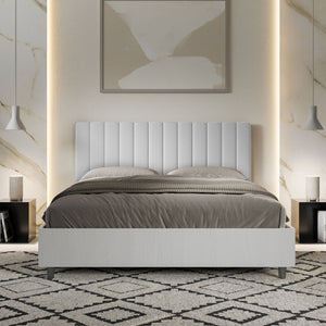 Letto Matrimoniale 160x190 cm Senza Rete Kaia Bianco