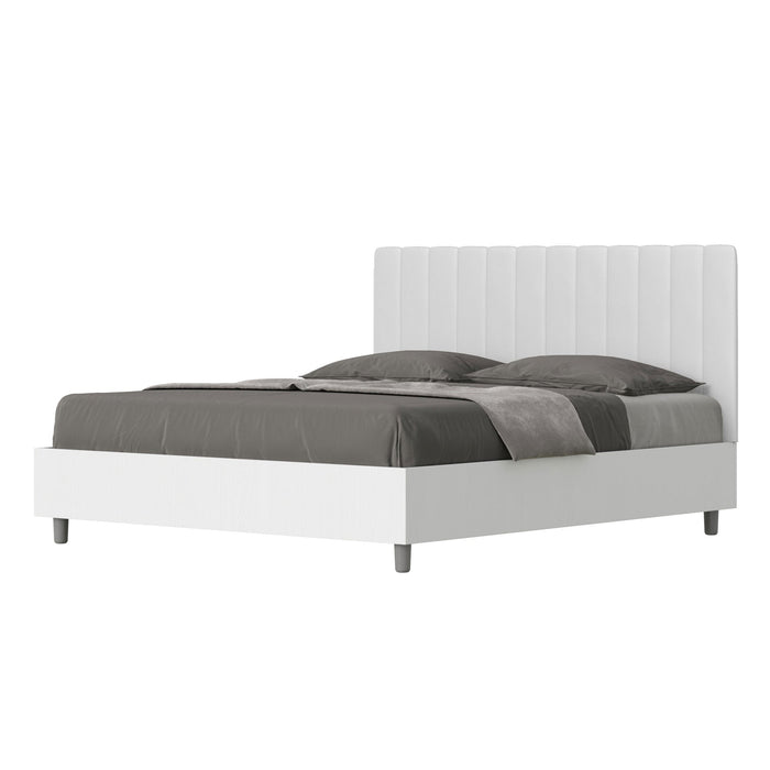 Letto Matrimoniale 160x190 cm Senza Rete Kaia Bianco