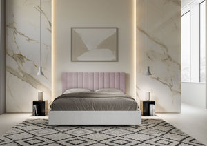 Letto Matrimoniale 160x200 cm con Rete Kaia Glicine