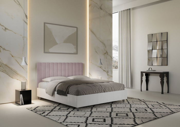 Letto Matrimoniale 160x190 cm con Rete Kaia Glicine