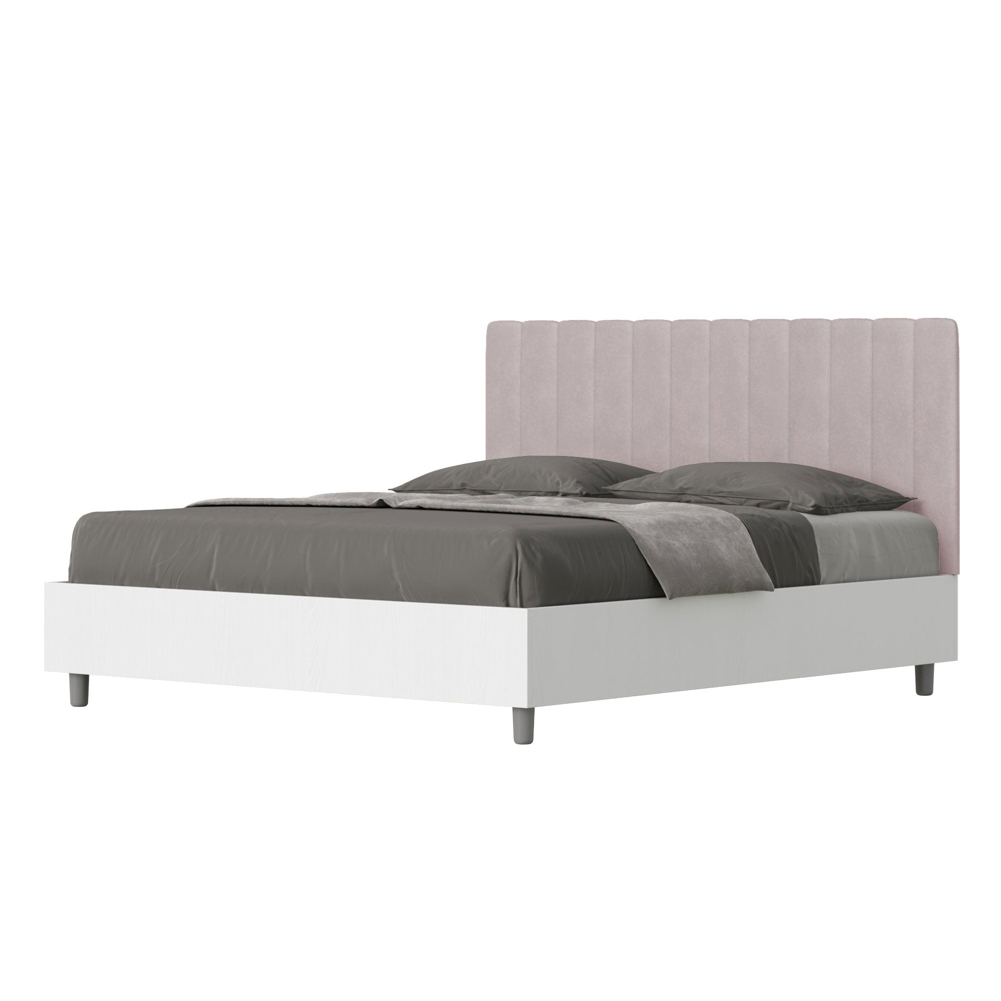 Letto Matrimoniale 160x190 cm con Rete Kaia Glicine