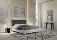 Letto Matrimoniale 160x200 cm con Rete Kaia Grigio