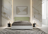 Letto Matrimoniale 160x200 cm con Rete Kaia Tè verde