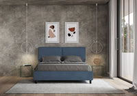 Letto Matrimoniale 160x200 cm con Rete Mados Blu