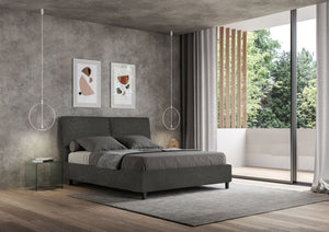 Letto Matrimoniale 160x190 cm Senza Rete Mados Grigio