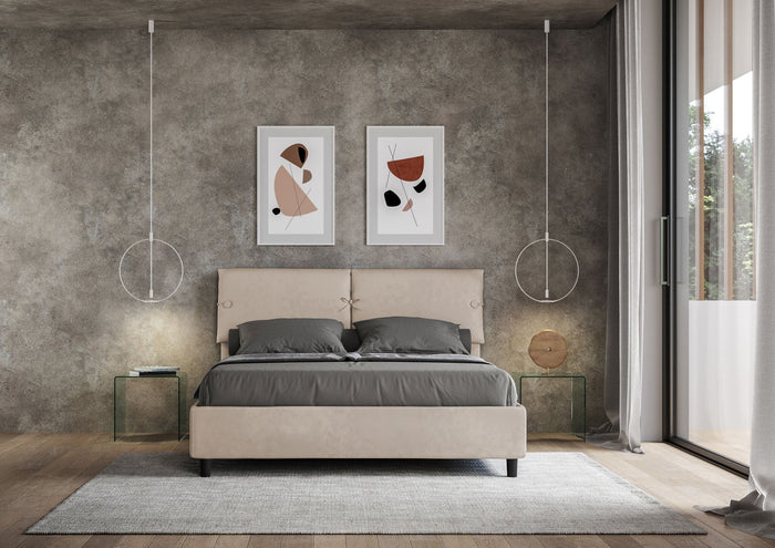 Letto Matrimoniale 160x210 cm Senza Rete Mados Sabbia