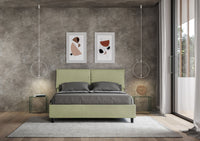 Letto Matrimoniale 160x210 cm con Rete e Contenitore Mados Tè verde